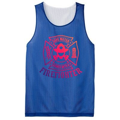 Save Water Shower With A Firefighter Gift Funny Firefighter Gift Mesh Reversible Basketball Jersey Tank