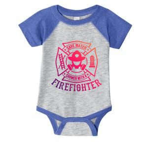 Save Water Shower With A Firefighter Gift Funny Firefighter Gift Infant Baby Jersey Bodysuit