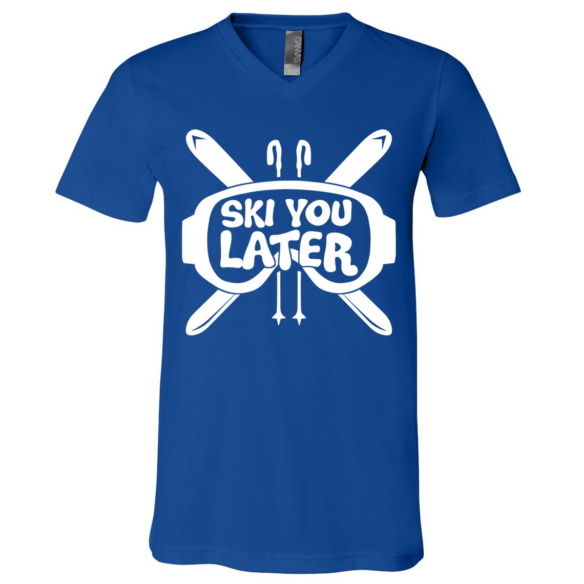 Skiing Winter Sports Meaningful Gift Skier Ski Mountains Skiing Cute Gift V-Neck T-Shirt