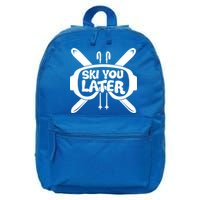 Skiing Winter Sports Meaningful Gift Skier Ski Mountains Skiing Cute Gift 16 in Basic Backpack