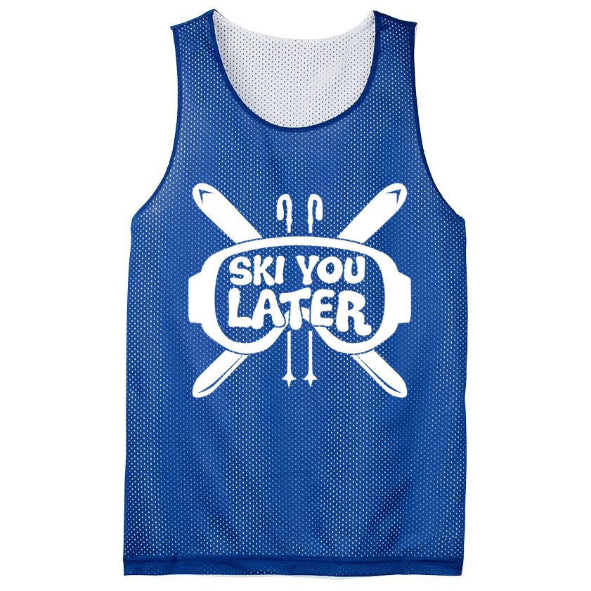 Skiing Winter Sports Meaningful Gift Skier Ski Mountains Skiing Cute Gift Mesh Reversible Basketball Jersey Tank