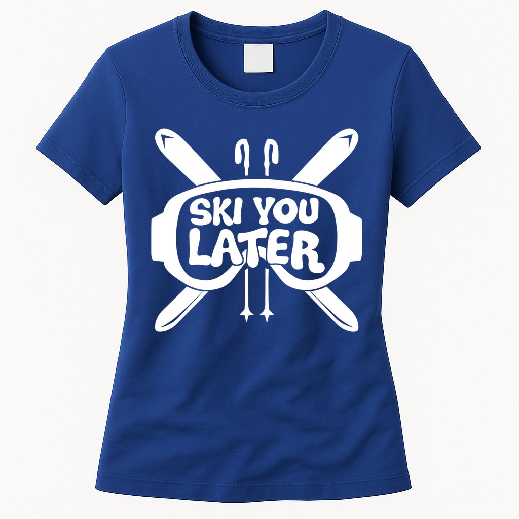 Skiing Winter Sports Meaningful Gift Skier Ski Mountains Skiing Cute Gift Womens T-Shirt