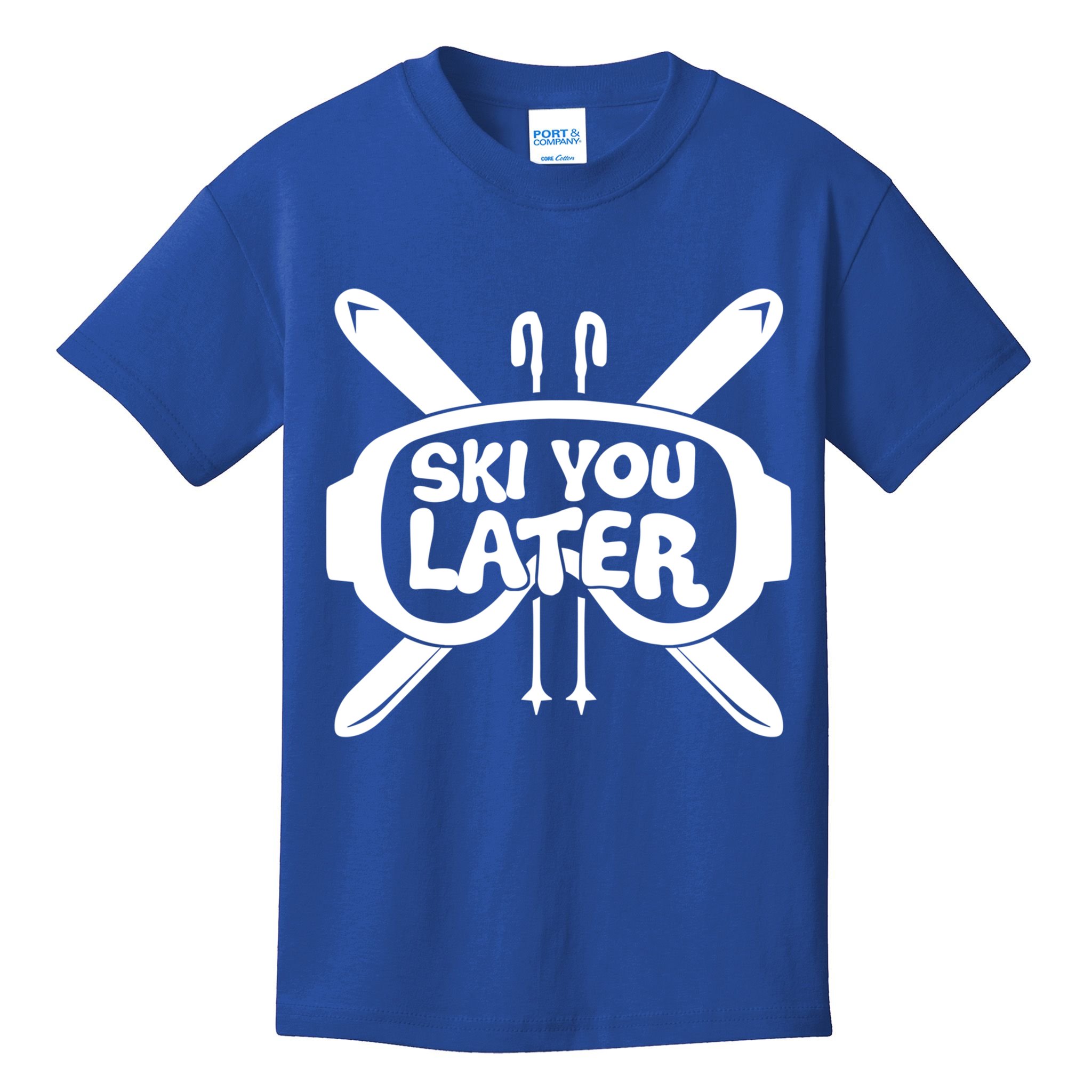 Skiing Winter Sports Meaningful Gift Skier Ski Mountains Skiing Cute Gift Kids T-Shirt