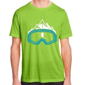 Skiing Winter Sports Gift Skier Ski Mountains Skiing Cute Gift Adult ChromaSoft Performance T-Shirt