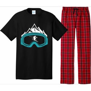 Skiing Winter Sports Gift Skier Ski Mountains Skiing Cute Gift Pajama Set