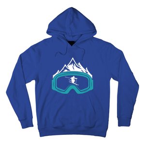 Skiing Winter Sports Gift Skier Ski Mountains Skiing Cute Gift Hoodie