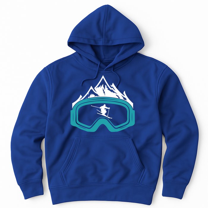 Skiing Winter Sports Gift Skier Ski Mountains Skiing Cute Gift Hoodie