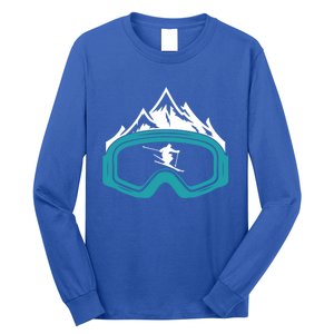 Skiing Winter Sports Gift Skier Ski Mountains Skiing Cute Gift Long Sleeve Shirt