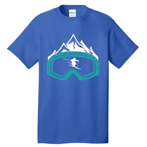 Skiing Winter Sports Gift Skier Ski Mountains Skiing Cute Gift Tall T-Shirt