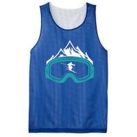 Skiing Winter Sports Gift Skier Ski Mountains Skiing Cute Gift Mesh Reversible Basketball Jersey Tank