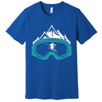 Skiing Winter Sports Gift Skier Ski Mountains Skiing Cute Gift Premium T-Shirt