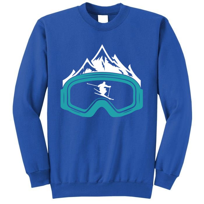 Skiing Winter Sports Gift Skier Ski Mountains Skiing Cute Gift Tall Sweatshirt