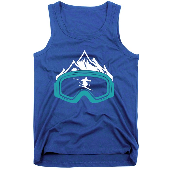 Skiing Winter Sports Gift Skier Ski Mountains Skiing Cute Gift Tank Top