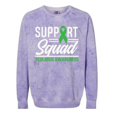 Scoliosis Warrior Support Squad Scoliosis Awareness Colorblast Crewneck Sweatshirt