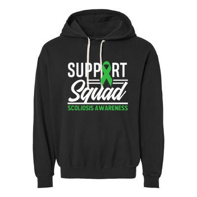 Scoliosis Warrior Support Squad Scoliosis Awareness Garment-Dyed Fleece Hoodie