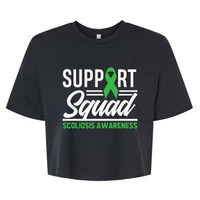 Scoliosis Warrior Support Squad Scoliosis Awareness Bella+Canvas Jersey Crop Tee