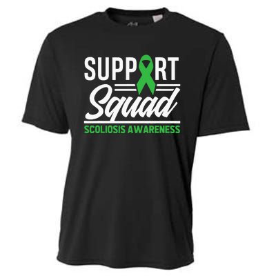 Scoliosis Warrior Support Squad Scoliosis Awareness Cooling Performance Crew T-Shirt