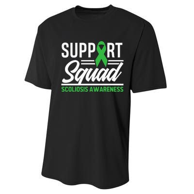 Scoliosis Warrior Support Squad Scoliosis Awareness Performance Sprint T-Shirt