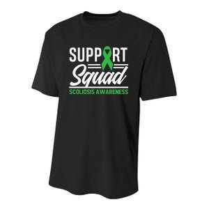 Scoliosis Warrior Support Squad Scoliosis Awareness Youth Performance Sprint T-Shirt