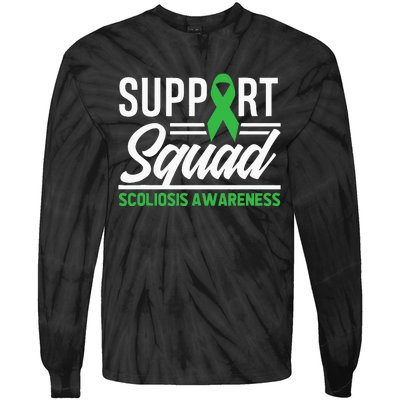 Scoliosis Warrior Support Squad Scoliosis Awareness Tie-Dye Long Sleeve Shirt