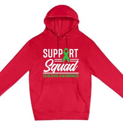 Scoliosis Warrior Support Squad Scoliosis Awareness Premium Pullover Hoodie