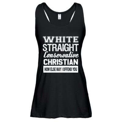 Sarcastic White Straight Conservative Christian Ladies Essential Flowy Tank