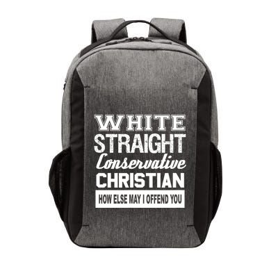 Sarcastic White Straight Conservative Christian Vector Backpack