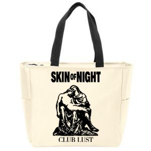 Sue Wearing Skin Of Night Club Lust Zip Tote Bag