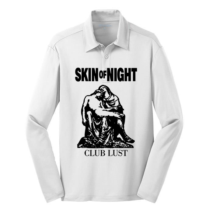 Sue Wearing Skin Of Night Club Lust Silk Touch Performance Long Sleeve Polo