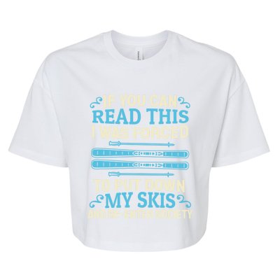 Skiing Winter Sports Hobby Great Gift Snow Skier Ski Mountains Skiing Gift Bella+Canvas Jersey Crop Tee