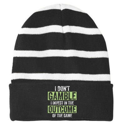 Sports Wagering Sports Bet Gambling Bettor Sports Betting Striped Beanie with Solid Band