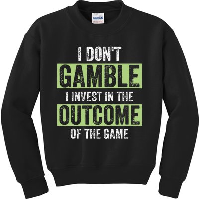 Sports Wagering Sports Bet Gambling Bettor Sports Betting Kids Sweatshirt