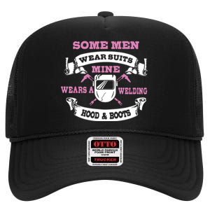 Some Wear Suits Mine Wear Welding Hoods Welder High Crown Mesh Back Trucker Hat