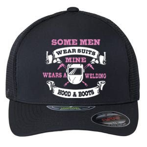 Some Wear Suits Mine Wear Welding Hoods Welder Flexfit Unipanel Trucker Cap