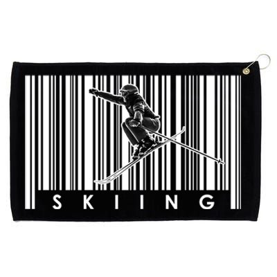 Skiing Winter Snow Sports Gift Skier Skis Mountains Skiing Meaningful Gift Grommeted Golf Towel