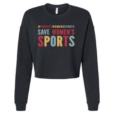 Save Woman Sports Cropped Pullover Crew