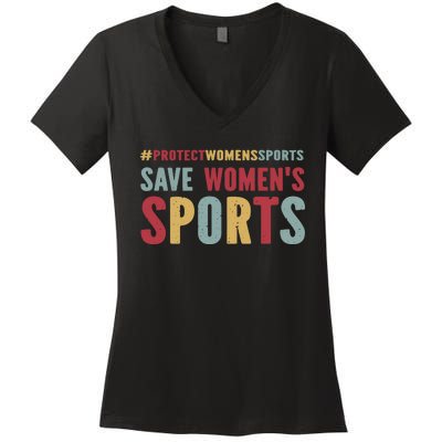 Save Woman Sports Women's V-Neck T-Shirt