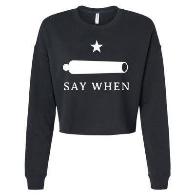 Say When Cropped Pullover Crew