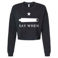 Say When Cropped Pullover Crew