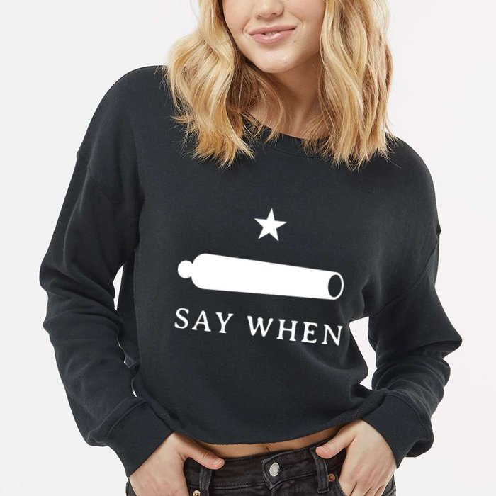 Say When Cropped Pullover Crew