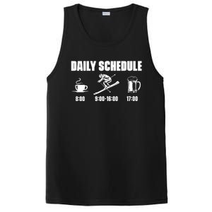 Skiing Winter Sports Gift Daily Schedule Ski Mountains Skiing Gift PosiCharge Competitor Tank