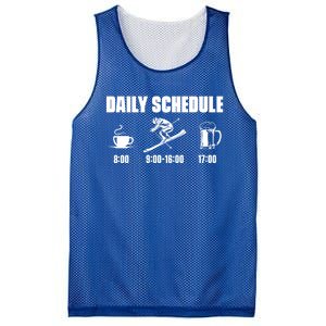 Skiing Winter Sports Gift Daily Schedule Ski Mountains Skiing Gift Mesh Reversible Basketball Jersey Tank