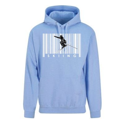 Skiing Winter Snow Sports Gift Skier Skis Mountains Skiing Funny Gift Unisex Surf Hoodie