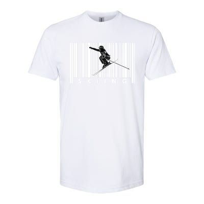 Skiing Winter Snow Sports Gift Skier Skis Mountains Skiing Funny Gift Softstyle CVC T-Shirt