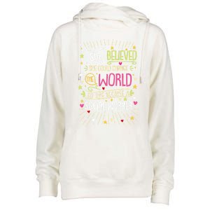 Social Worker She Believed She Could Change World Great Gift Womens Funnel Neck Pullover Hood