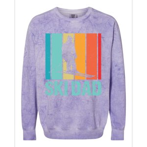 Ski Winter Skiing Ski Dad Gift Colorblast Crewneck Sweatshirt