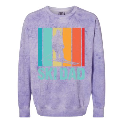 Ski Winter Skiing Ski Dad Gift Colorblast Crewneck Sweatshirt