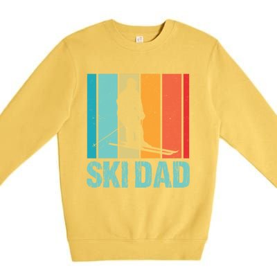 Ski Winter Skiing Ski Dad Gift Premium Crewneck Sweatshirt