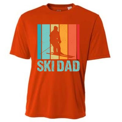 Ski Winter Skiing Ski Dad Gift Cooling Performance Crew T-Shirt