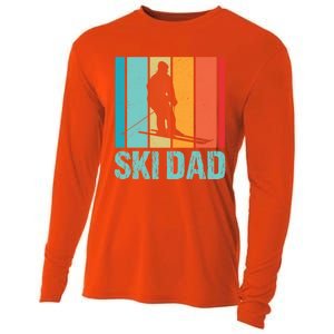 Ski Winter Skiing Ski Dad Gift Cooling Performance Long Sleeve Crew